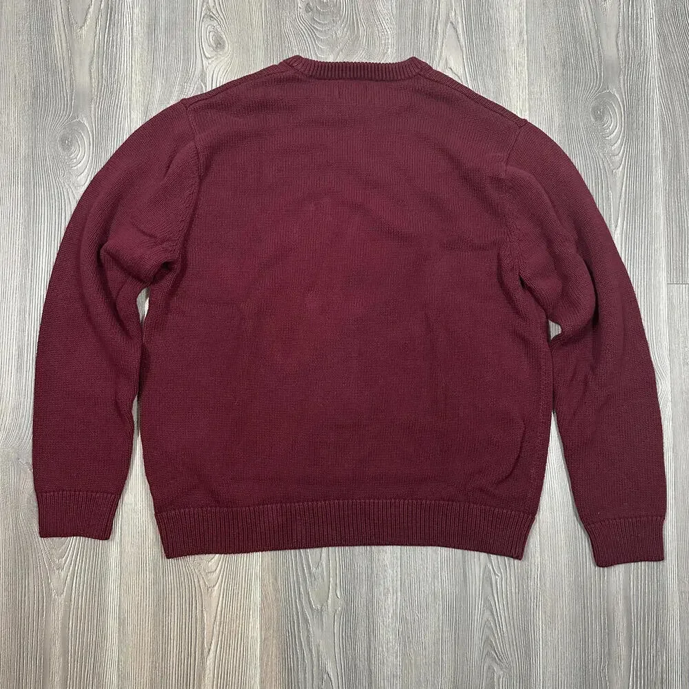 Chaps Burgundy Knit Sweater‎